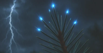 Bilim Dünyasında Şaşırtan Bulgu! Gök Gürültülü Fırtınalarda Ağaç Yaprakları Mavi Işık Saçıyor!